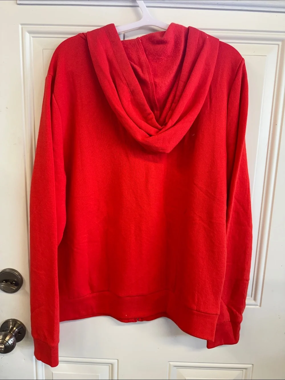 PINK Victoria's Secret Red Full-Zip Hooded Jacket with Black Logo